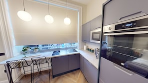 Microwave, oven, stovetop, dishwasher