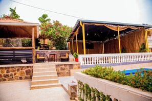 Room, 2 Bedrooms, Balcony, Pool View | Terrace/patio