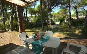 Apartment, 2 Bedrooms, Patio, Garden View | Terrace/patio - Family Villa Near Beach in Lignano (Lignano Sabbiadoro)