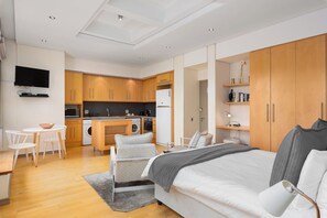 Apartament executiu, balcó, vistes a la ciutat | Wifi gratuïta 