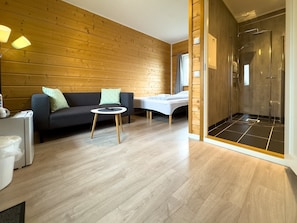 Standard-Doppelzimmer, 1 Doppelbett, Terrasse, Meerblick | Kostenloses WLAN, Bettwäsche