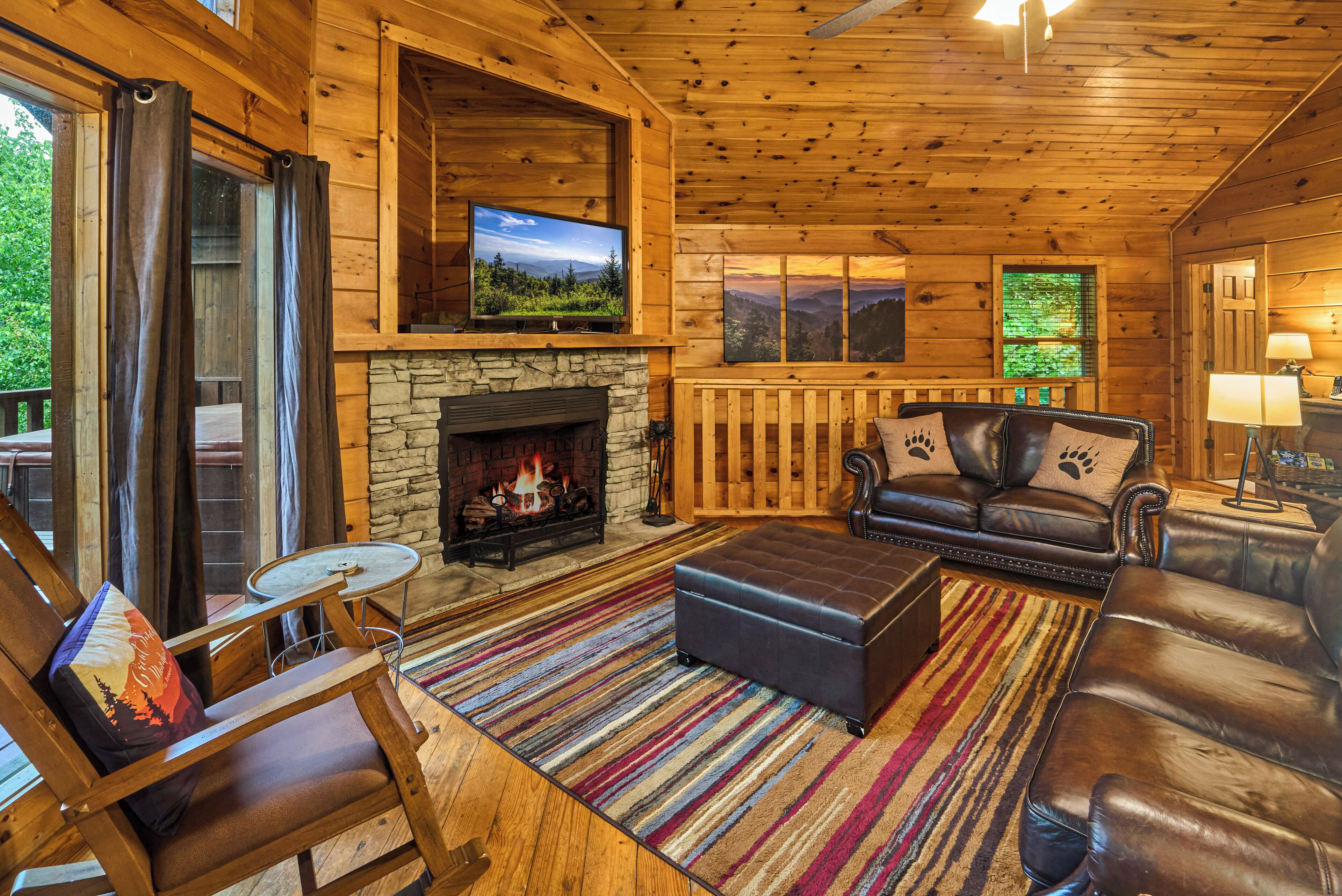 智能电视、壁炉、DVD 播放器