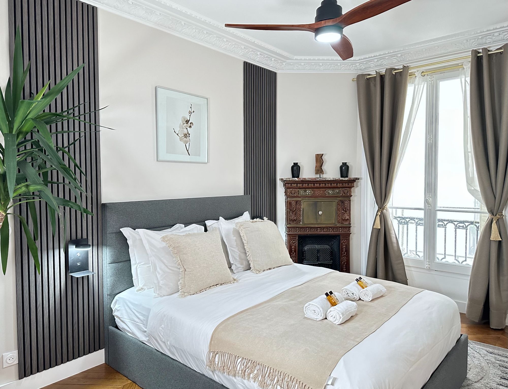 Departamento de lujo, vista al patio | Tabla de planchar con plancha, cuna de viaje y wifi gratis 