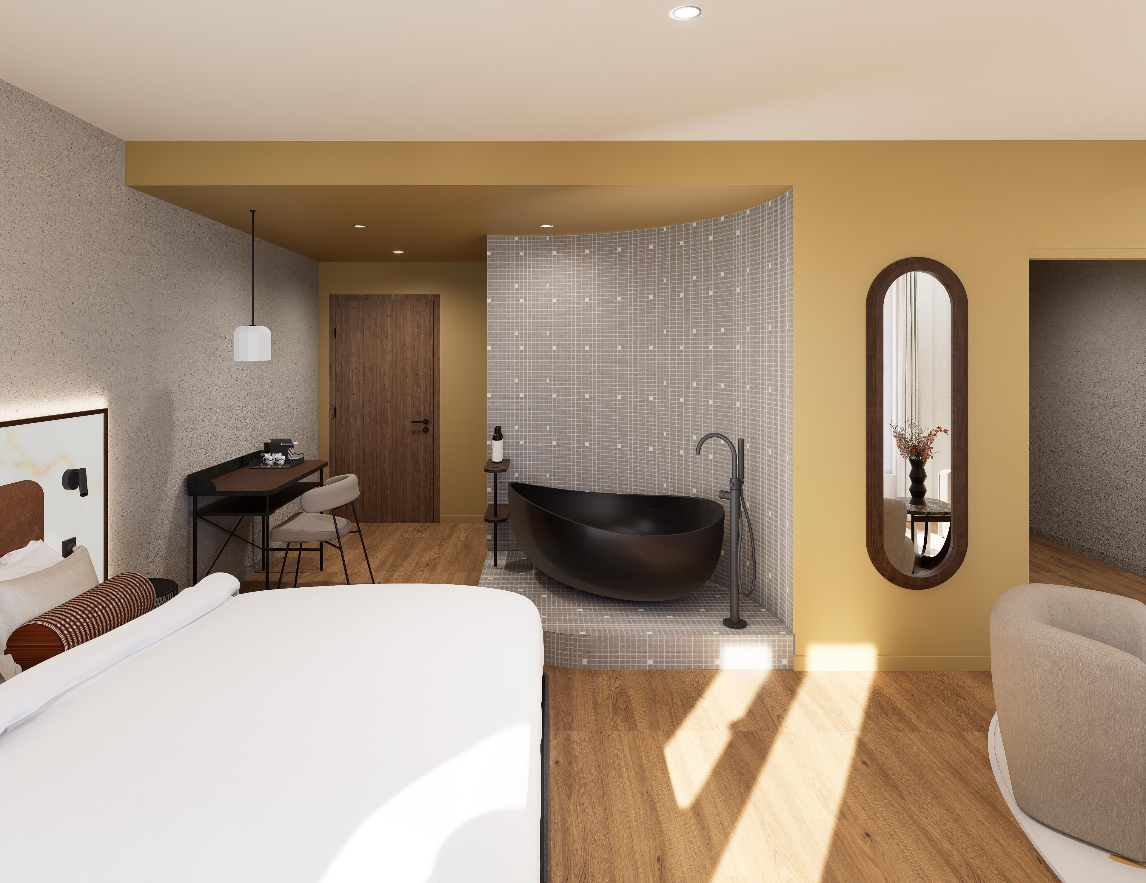 Junior Suite, 1 King Bed with Sofa bed | Premium bedding, minibar, desk, laptop workspace