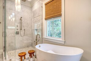 Hair dryer, towels