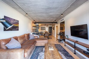 Superior Apartment, Balcony, City View | Living area