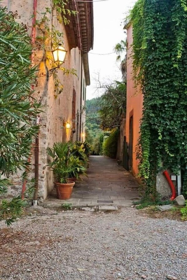 Property grounds - Flower house, surrounded by greenery, overlooking a large garden. (Bacchereto)