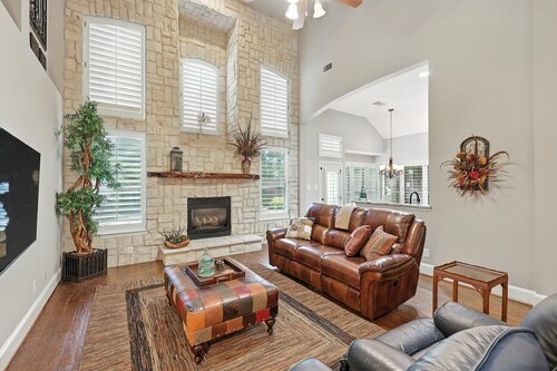 Lewisville Luxe Oasis | Pool, BBQ, Theater Room