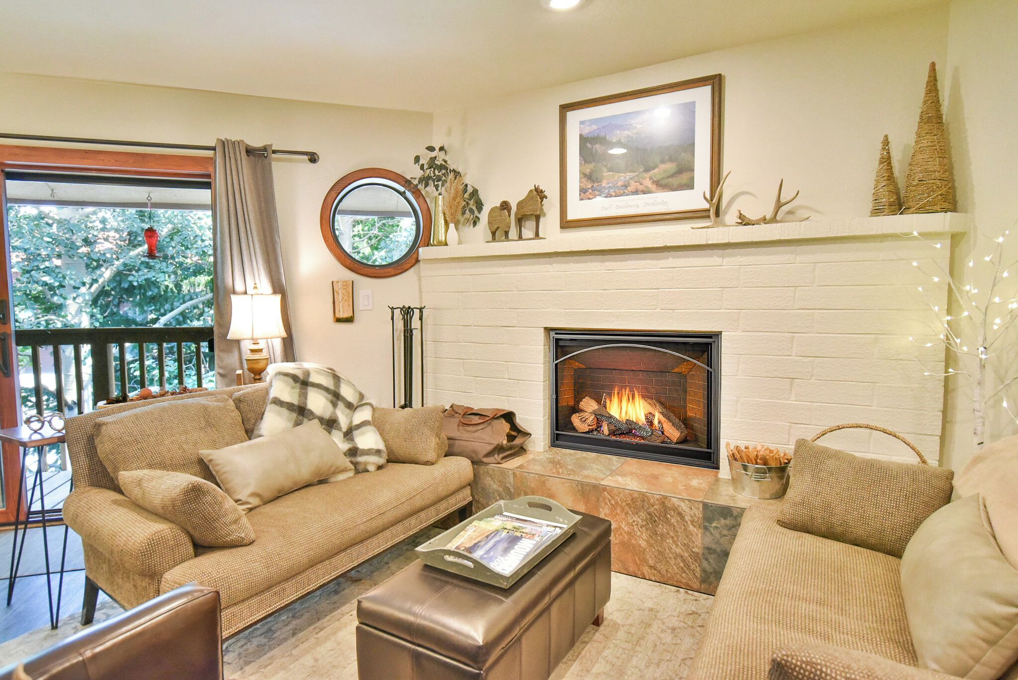 Smart TV, chimenea