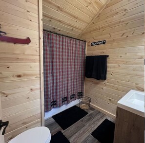 Shower, hair dryer - Vacation home in Fountain City, steps from Mississippi River (Fountain City)