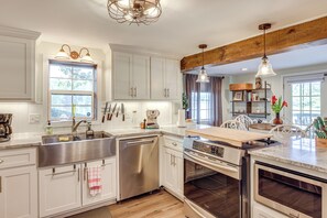 House (3 Bedrooms) | Interior - Private On-site Boat Dock: Remote Cabin in Titus (Titus)