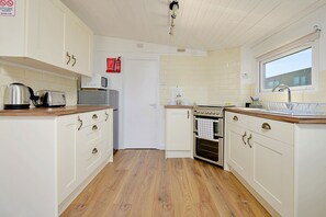 Fridge, microwave, oven, toaster
