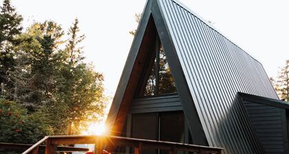 The Sugar Shack, a cozy A-Frame cabin located outside Sussex, New Brunswick.