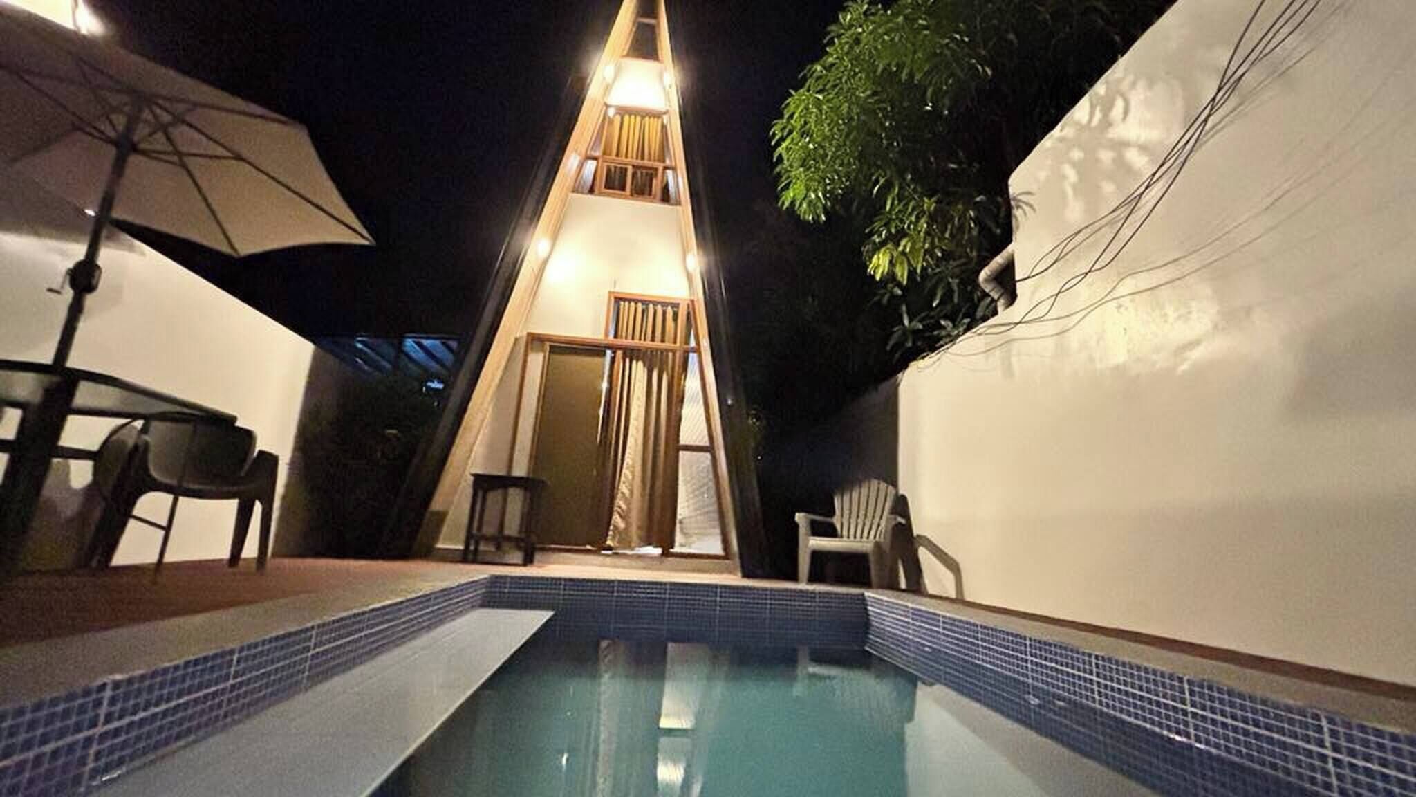 Cabane, 1 chambre, fumeur, piscine privée | Piscine