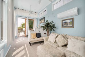 TV, fireplace, books, offices - The Lounge House | Giants Neck Beach, Water Views  and Coastal Comfort (East Lyme)