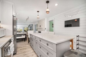 Fridge, microwave, oven, stovetop - The Lounge House | Giants Neck Beach, Water Views  and Coastal Comfort (East Lyme)
