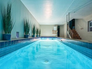 Indoor pool, a heated pool