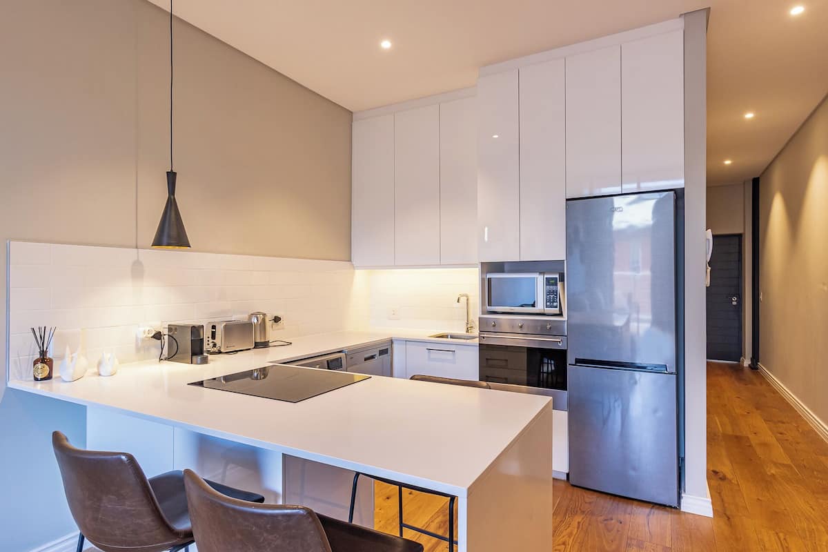 Appartamento Luxury, balcone, vista città | Cucina privata