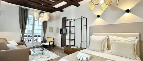 Deluxe-Studio, Blick auf den Innenhof | Ausblick vom Zimmer