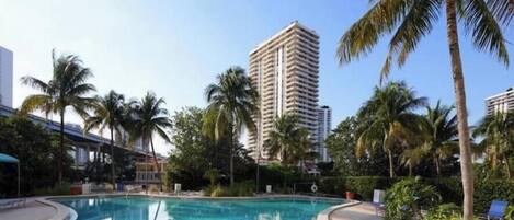 屋外プール、温水プール