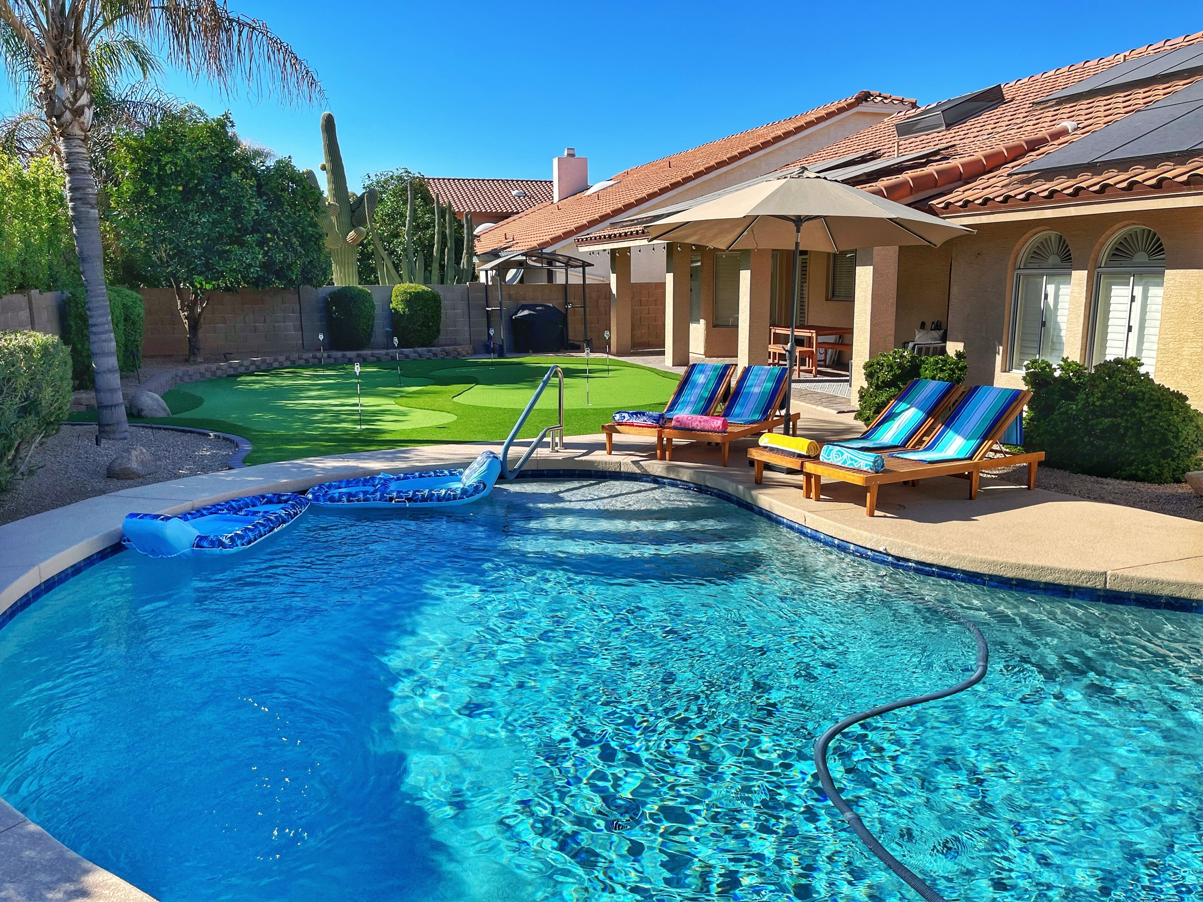 Outdoor pool, a heated pool