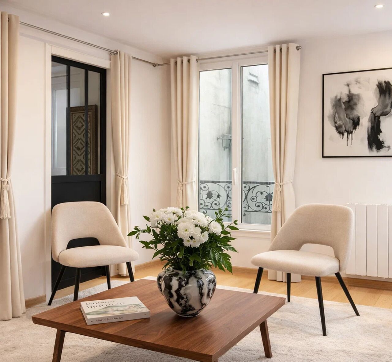 Apartment, Courtyard View | Living area | 80-cm Smart TV with digital channels