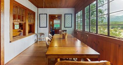 Lakefront cabin at Lake Lure with grill, boathouse, dock & porch