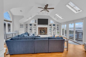 TV, fireplace - Pool and Beach with Bay Views! (Island Heights)