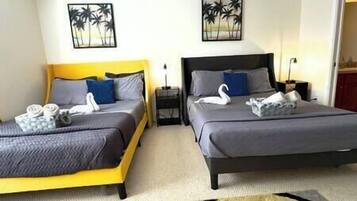 2 habitaciones, tabla de planchar con plancha, cuna de viaje y wifi