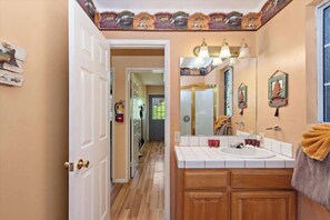Signature Cabin, 3 Bedrooms, Non Smoking, Patio | Bathroom | Combined shower/tub, towels, toilet paper - Spacious 3BR Chalet (Big Bear Lake)