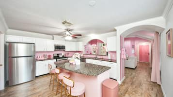 Microwave, stovetop, dishwasher