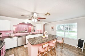 Microwave, stovetop, dishwasher