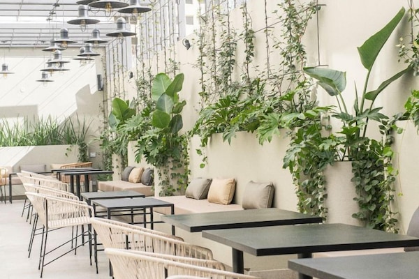 Outdoor banquet area