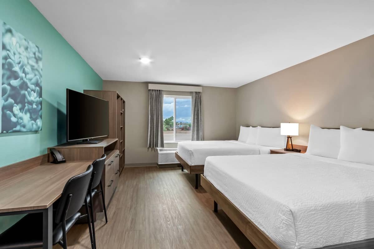 Room, 2 Queen Beds, Mobility Accessible, Non Smoking (Bathtub W/grab Bars) | Desk, laptop workspace, blackout curtains, free WiFi