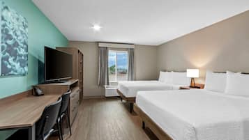 Room, 2 Queen Beds, Mobility Accessible, Non Smoking (Bathtub W/grab Bars) | Desk, laptop workspace, blackout drapes, free WiFi