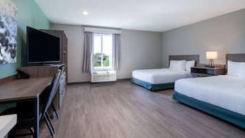 Room, 2 Queen Beds, Mobility Accessible, Non Smoking (Bathtub W/grab Bars) | Desk, laptop workspace, blackout drapes, free WiFi