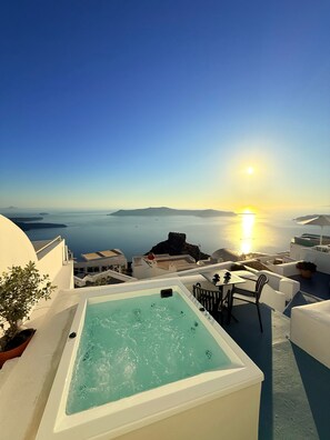 House with Private Jacuzzi and Sunset,Sea View | Terrace/patio - Sunset Caldera Sea View Houses  (Santorini)