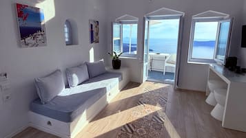 Caldera Sunset,Sea View House | 起居区