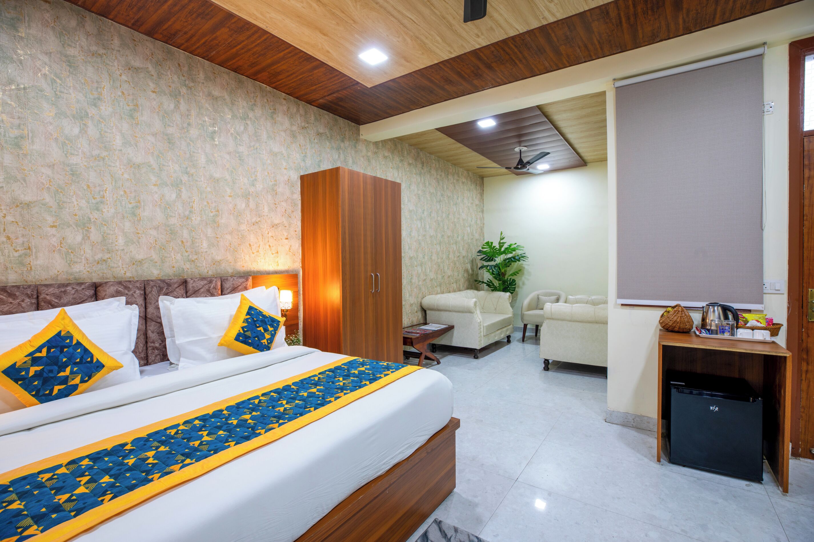 In-room safe, desk, laptop workspace, blackout drapes