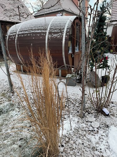 Schlafen im Weinfass