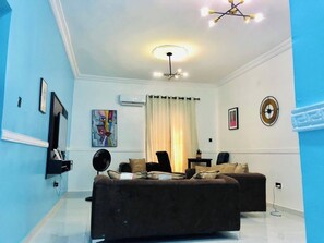 Family Apartment, Balcony, City View | Living area - 3Tee Serviced Apartment  (Abeokuta)