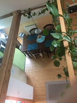 Dining - Quiet apartment with a view of the Inn, for a cozy stay. (Unknown)