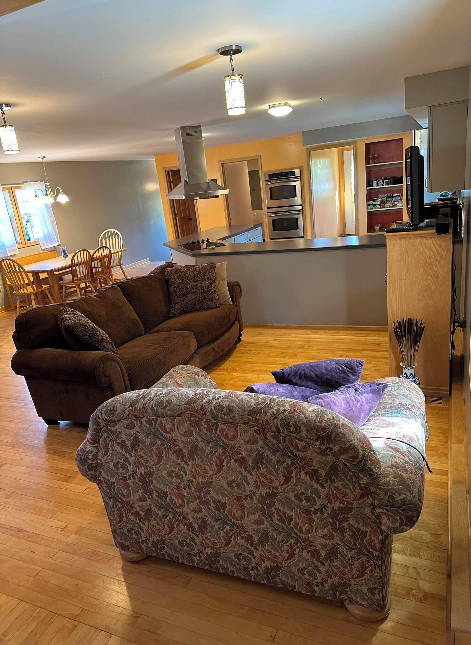 Smart TV, fireplace, DVD player, ping pong