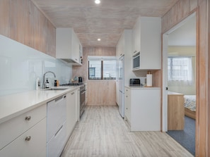 Fridge, microwave, dishwasher, toaster