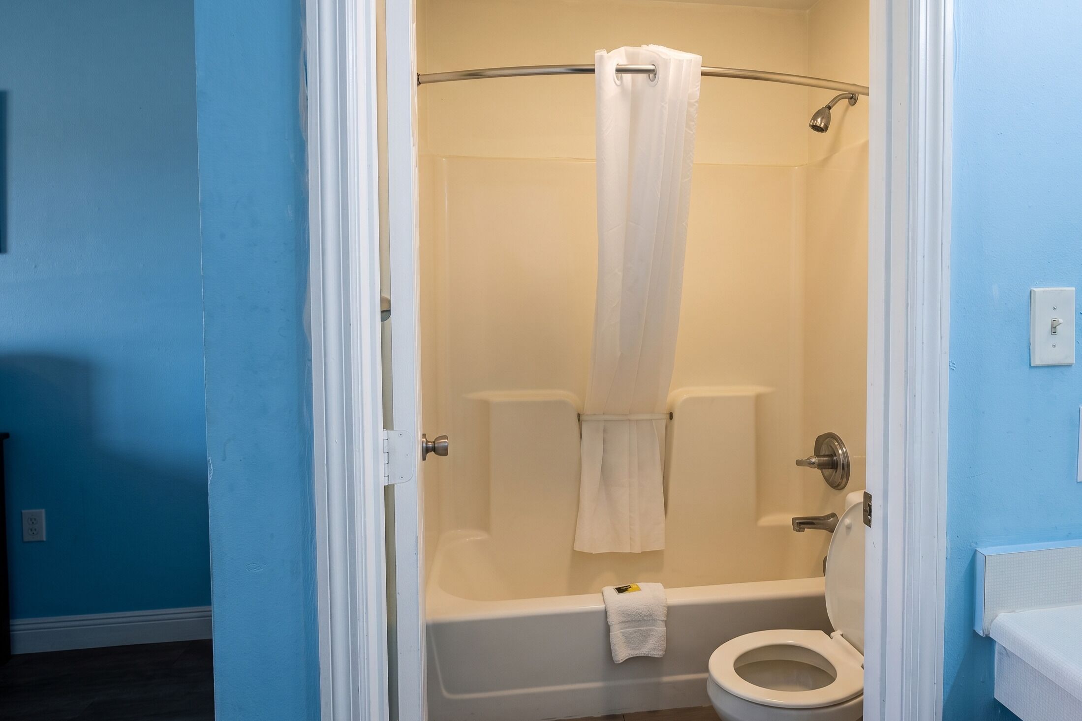 Free toiletries, hair dryer, towels
