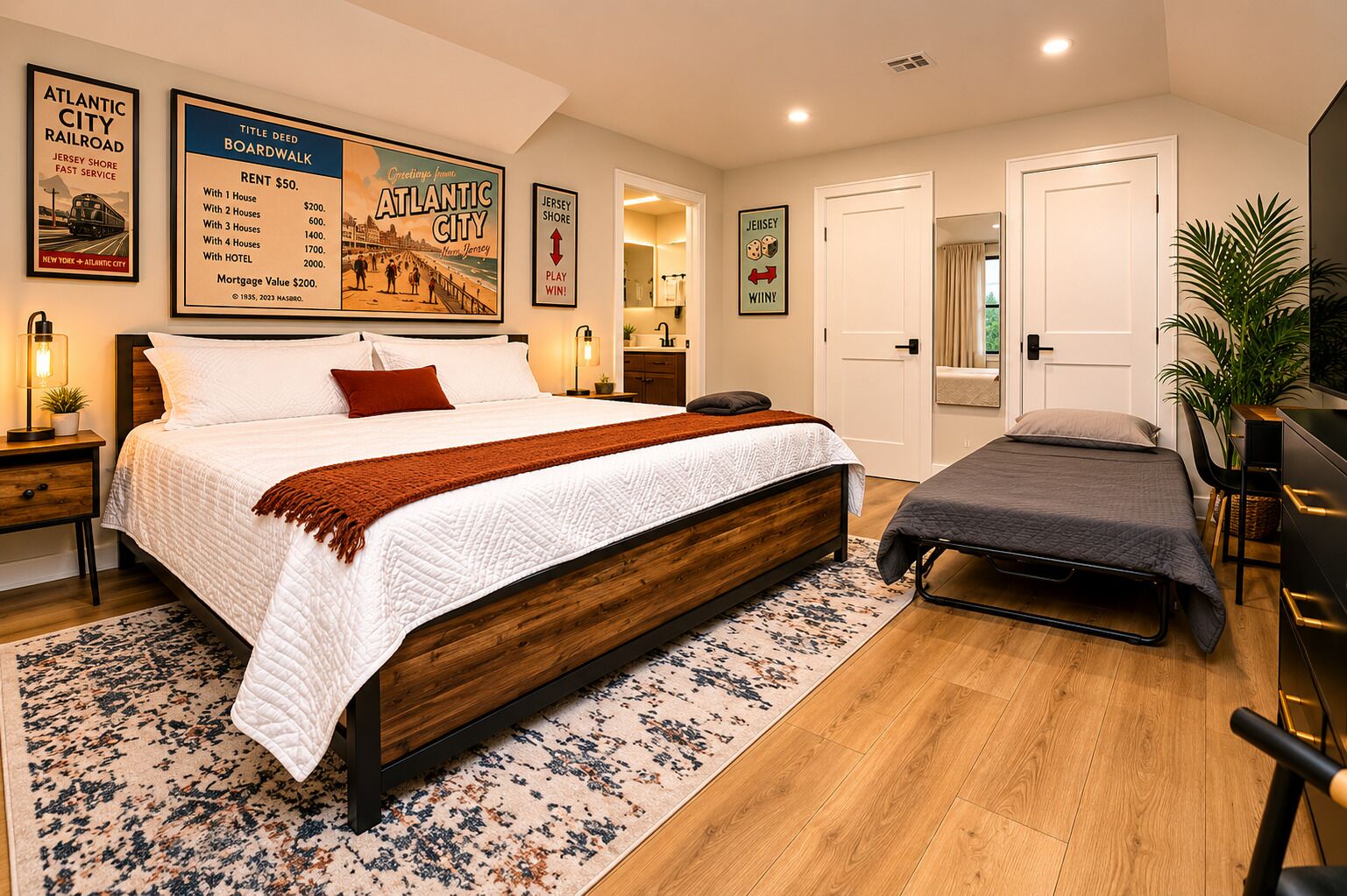 4 bedrooms, iron/ironing board, WiFi, bed sheets