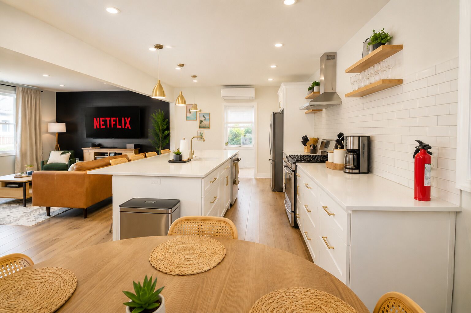 Microwave, oven, stovetop, dishwasher