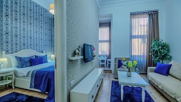 Familienapartment | Schreibtisch, Bügeleisen/Bügelbrett, kostenlose Babybetten
