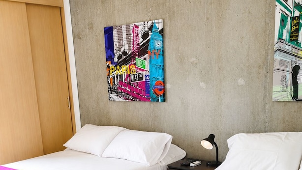 Standaard appartement, uitzicht op de stad