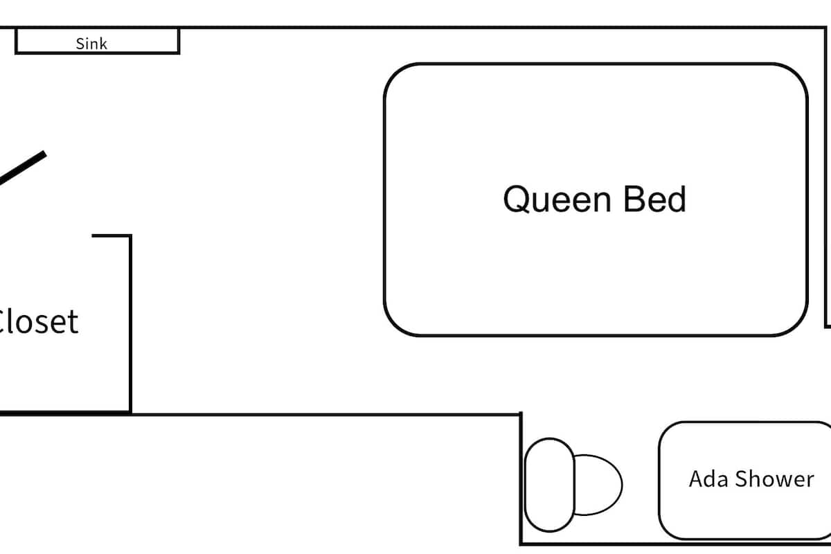 Classic Double Room Single Use, Roll-in Shower | Premium bedding, free WiFi, bed sheets